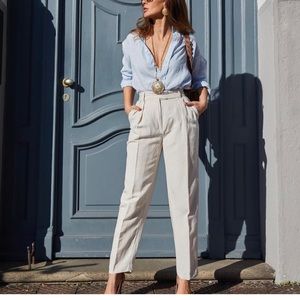 Express High Waisted Pleated Ankle Pant